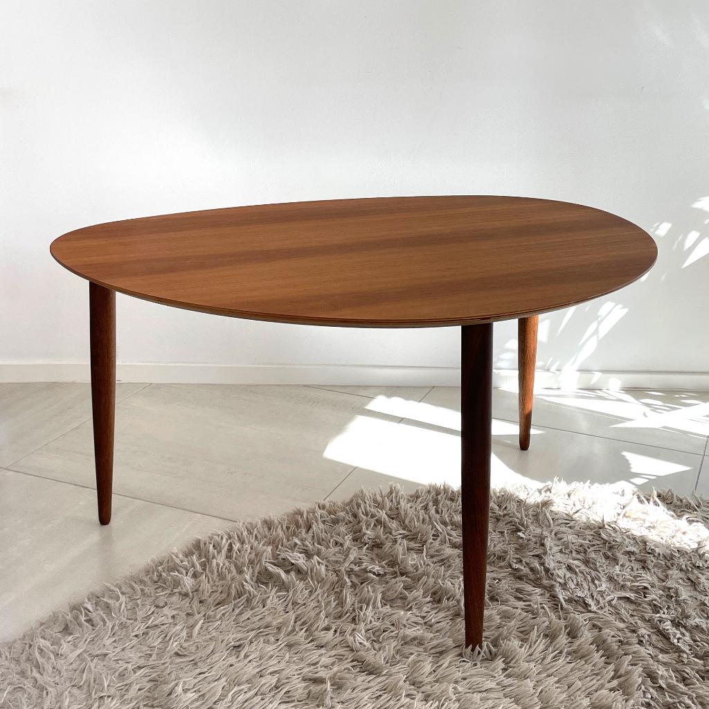 teak Scandinavisch Design TAFEL multiplex retro vintage MCM, Ophalen, Gebruikt, 50 tot 100 cm, Vintage Mid Century Scandinavisch design Denmark Japandi