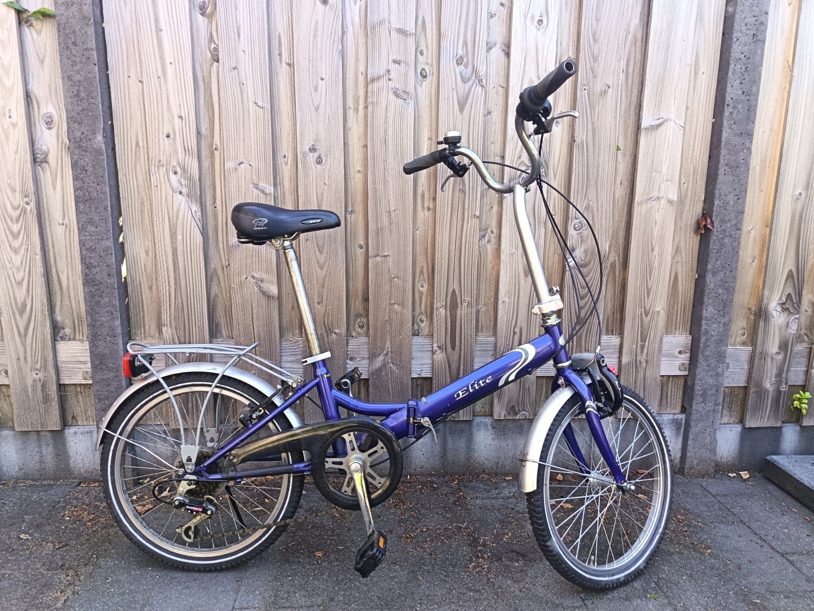 Opvouwbare fiets Elite, paars, 20 inch, met versnellingen, Fietsen en Brommers, Fietsen | Vouwfietsen, Ophalen, 20 inch of meer