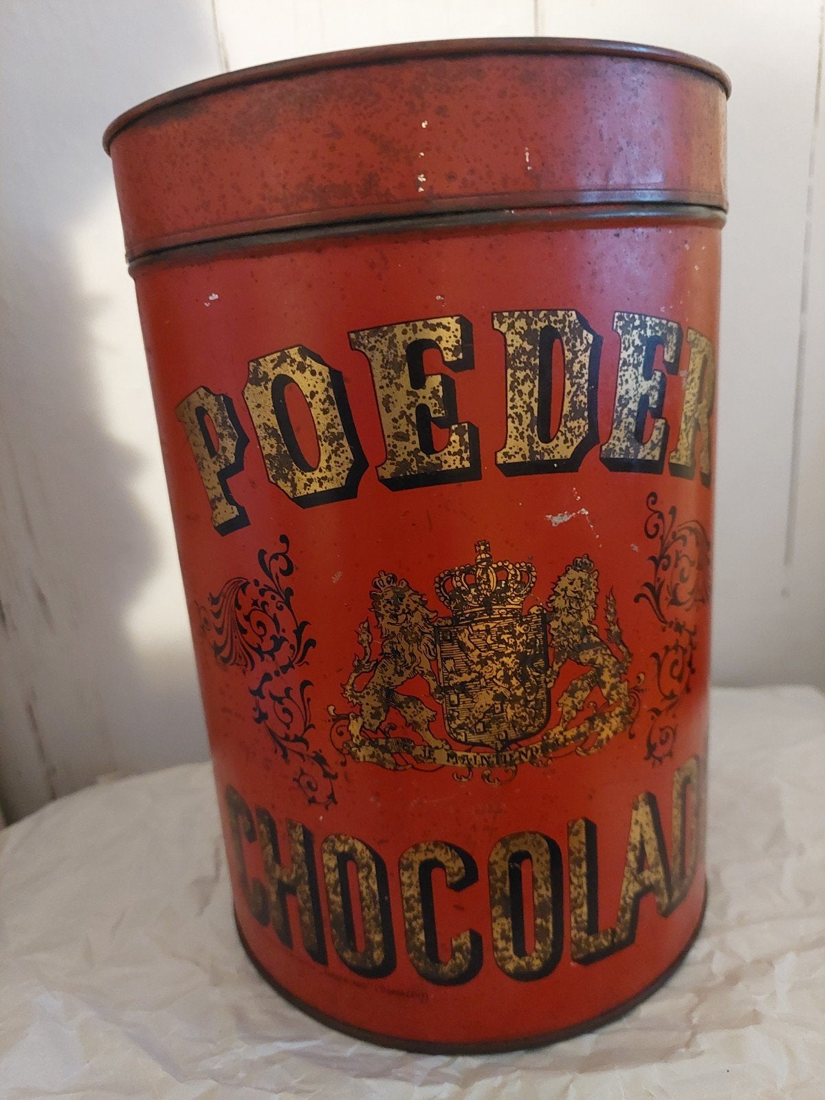 Antiek Bensdorp Poeder Chocolade blik, Verzamelen, Blikken, Gebruikt, Overige, Ophalen of Verzenden