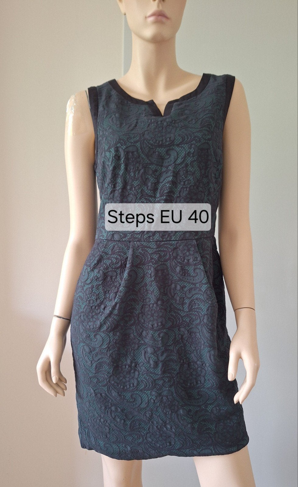 Steps Every Day Chic jurk groen met zwart EU 40, Maat 38/40 (M), Zwart, Ophalen of Verzenden, Zo goed als nieuw