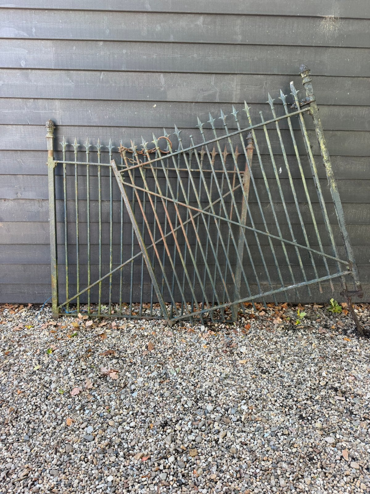Antiek Gietijzeren smeedhek uit Amsterdam, Tuin en Terras, Ophalen, Gebruikt, IJzer, Sierhekwerk