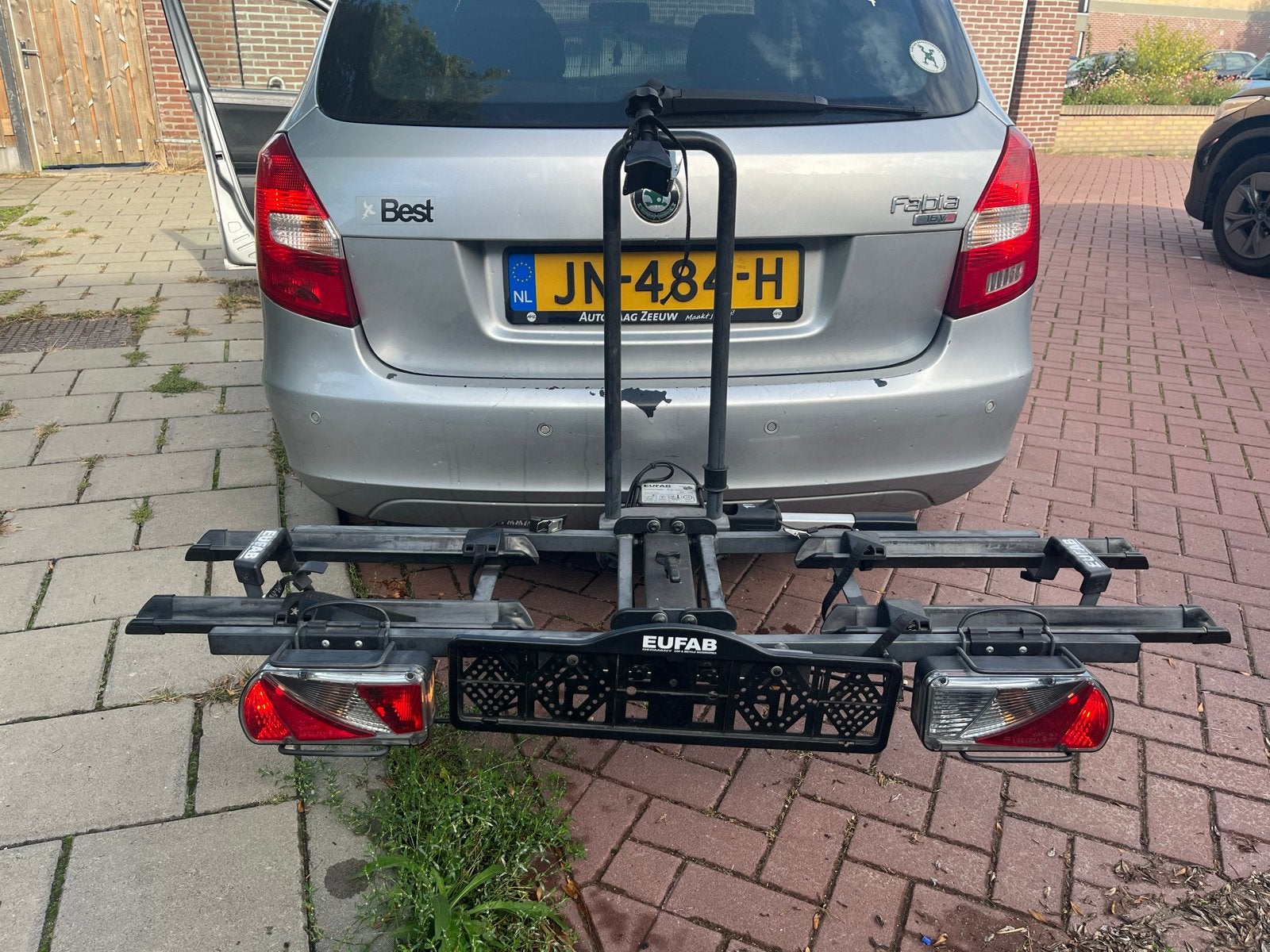 EUFAB Fietsendrager Pro User-look, kantelbaar, 2 e-bikes, Auto diversen, Ophalen, Gebruikt, 2 fietsen, Trekhaakdrager