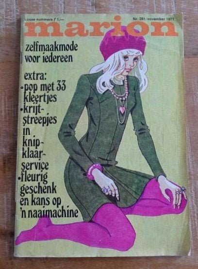 Marion zelfmaakmode nr. 281 november 1971 vintage retro mode, Verzenden, Zo goed als nieuw, Vrouw, Marion