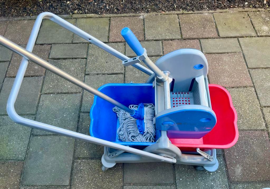 Professionele Dweilemmer met Pers en Mop, Ophalen, Dweilemmer, -bak, of -wagen
