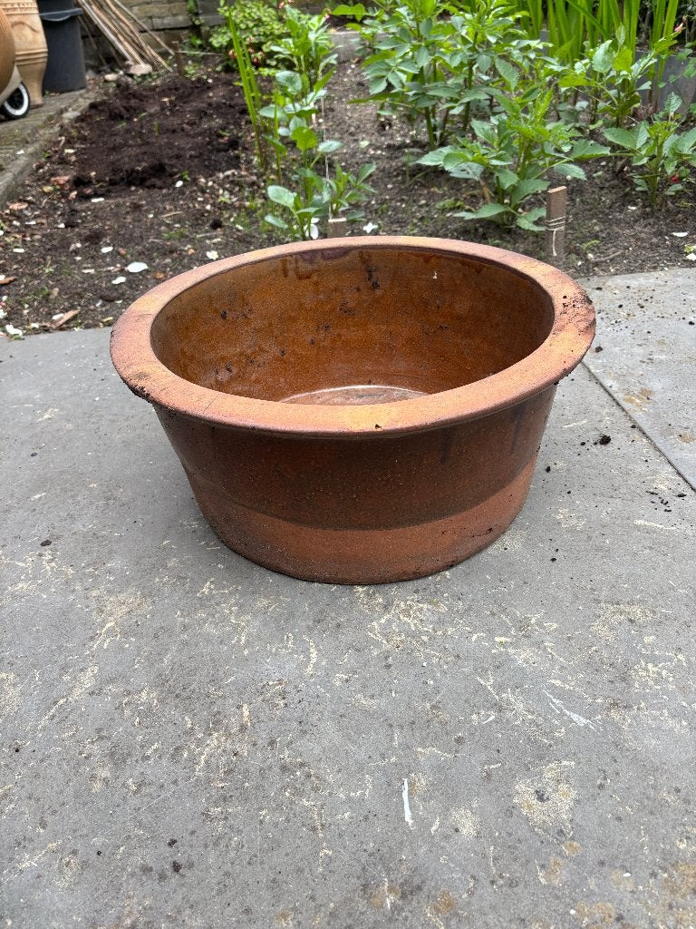 aardewerk bloempot, Gebruikt, Rond, Minder dan 40 cm, Ophalen
