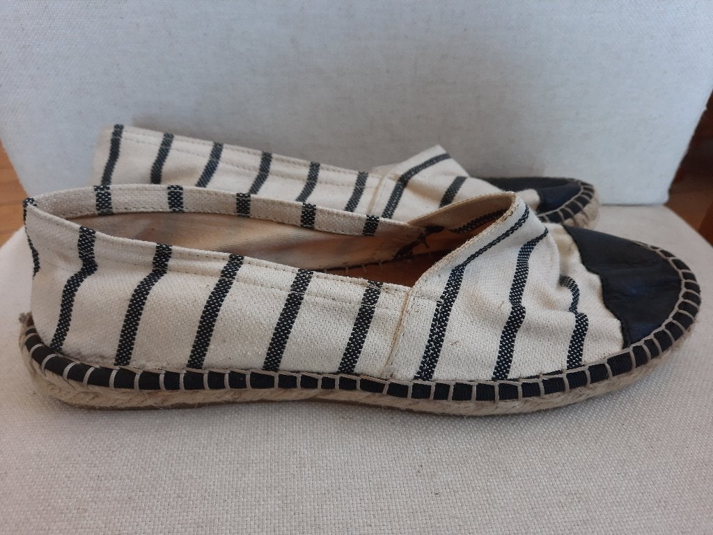 Selected Femme espadrilles beige zwart maat 40 - zgan -, Zwart, Selected Femme, Ophalen of Verzenden, Zo goed als nieuw