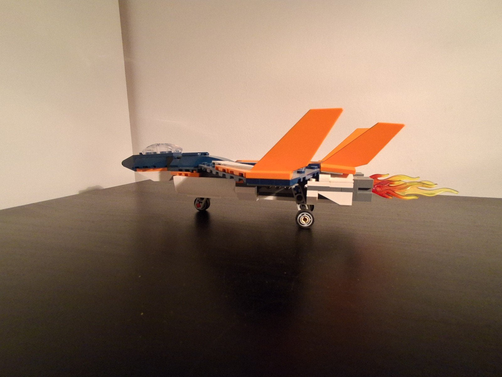 Lego Straaljager - Blauw/Oranje Vliegtuig, Ophalen of Verzenden, Zo goed als nieuw