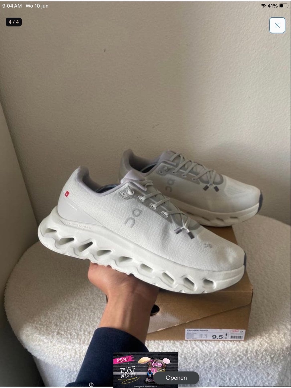 On Cloudmonster hardloopschoenen, Ophalen of Verzenden, Nieuw, Wit, Sportschoenen