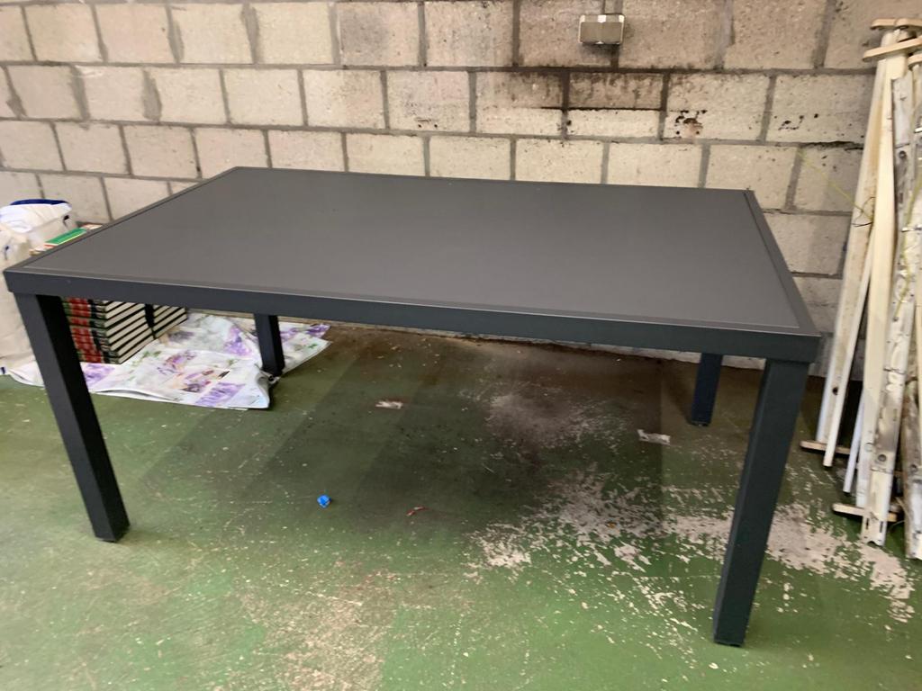 Mooie rechthoekige tuintafel 160x95 cm, Ophalen, Zo goed als nieuw, Rechthoekig, Kunststof