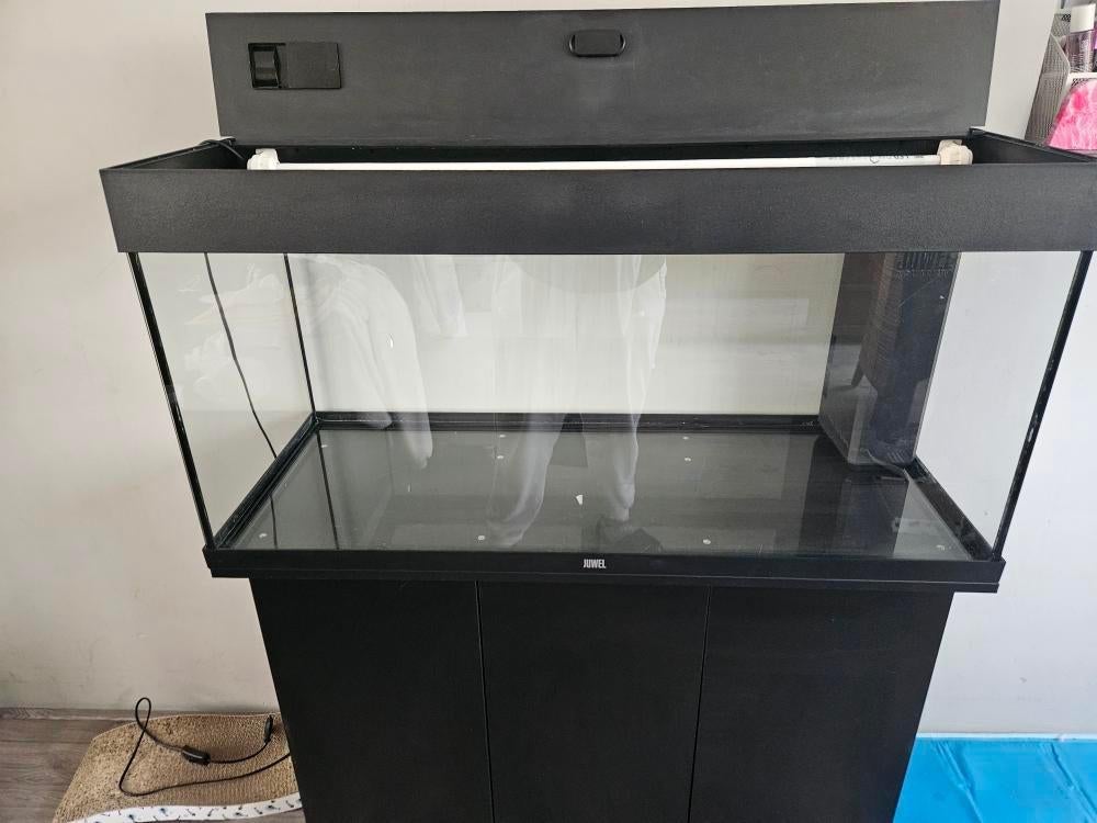 JUWEL Aquarium Rio LED 180L (zwart) met meubel, Ophalen, Zo goed als nieuw, Leeg aquarium, Verwarming