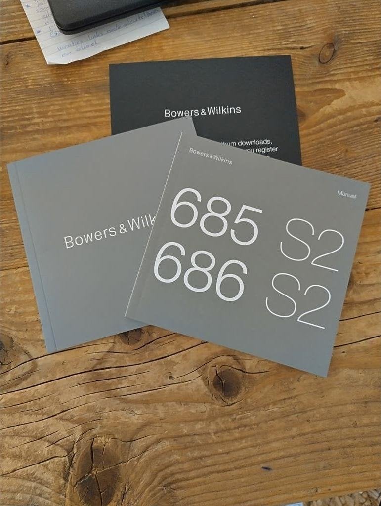 Originele boekjes Bowers&Wilkens CM S2 885 886 S2 B&W, Audio, Tv en Foto, Luidsprekers, Ophalen of Verzenden, Nieuw, Overige typen