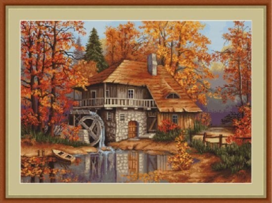 Borduurpakket Autumn Landscape B481, ., Nieuw, Ophalen of Verzenden, .