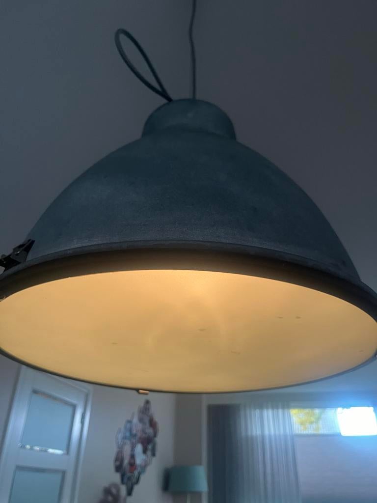 2 mooie eettafel lampen - Industrieel design, Ophalen, Zo goed als nieuw, Metaal