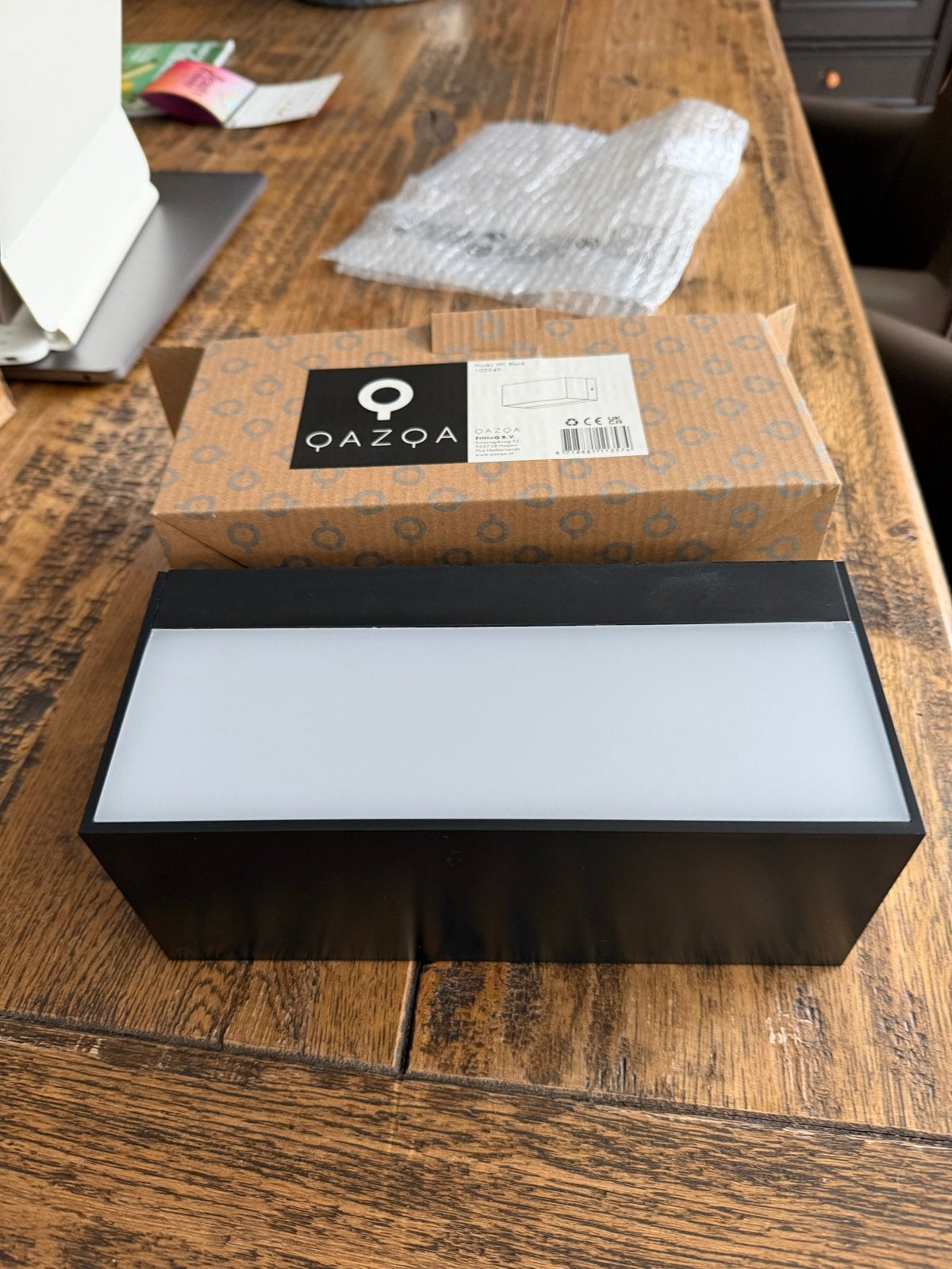 Buitenlam QAZQA Houks WL Black Nieuw in doos, Metaal, Zwart, Nieuw, Overige fittingen