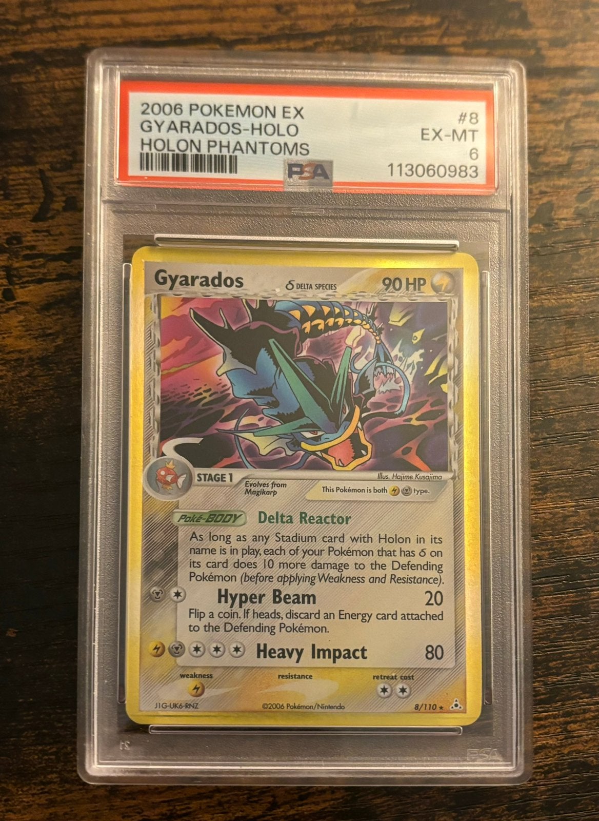 Gyarados Delta Species #8 PSA 6, Hobby en Vrije tijd, Verzamelkaartspellen | Pokémon, Ophalen of Verzenden, Zo goed als nieuw