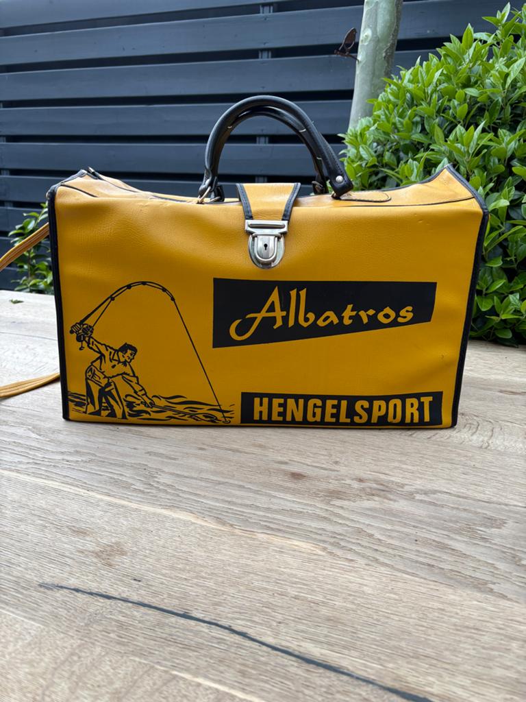 Vintage Albatros Hengelsport Tas - Geel, Ophalen of Verzenden, Gebruikt, Koffer of Tas