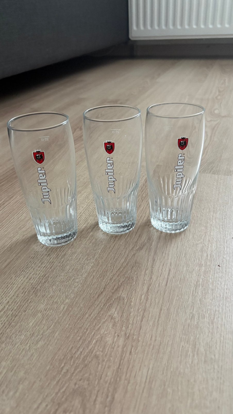 3 jupiler glazen, Ophalen of Verzenden, Zo goed als nieuw, Bierglas
