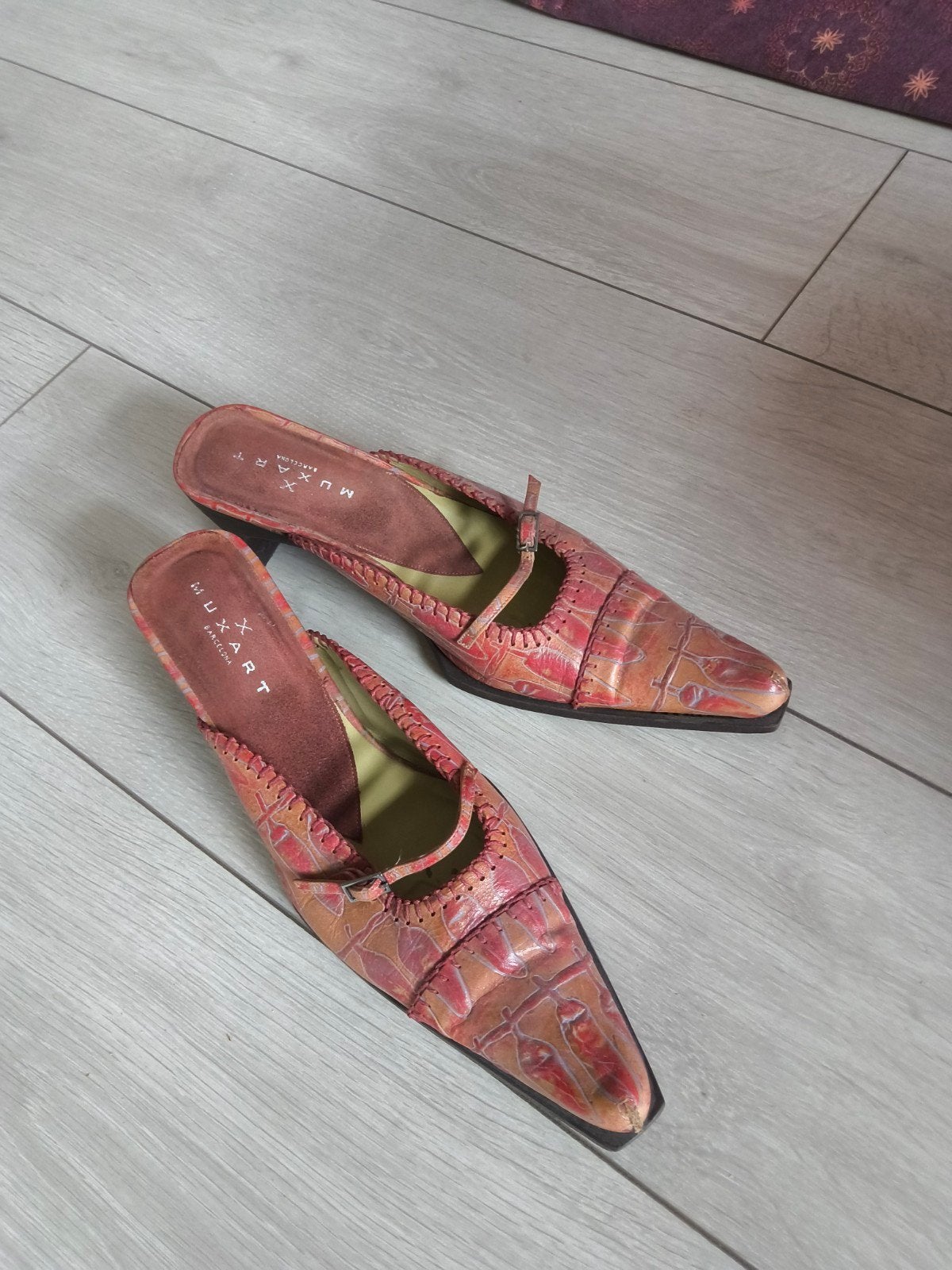 zeldzame Muxart Muiltjes met Krokodillenprint, Kleding | Dames, Muxart, Roze, Gedragen, Sandalen of Muiltjes