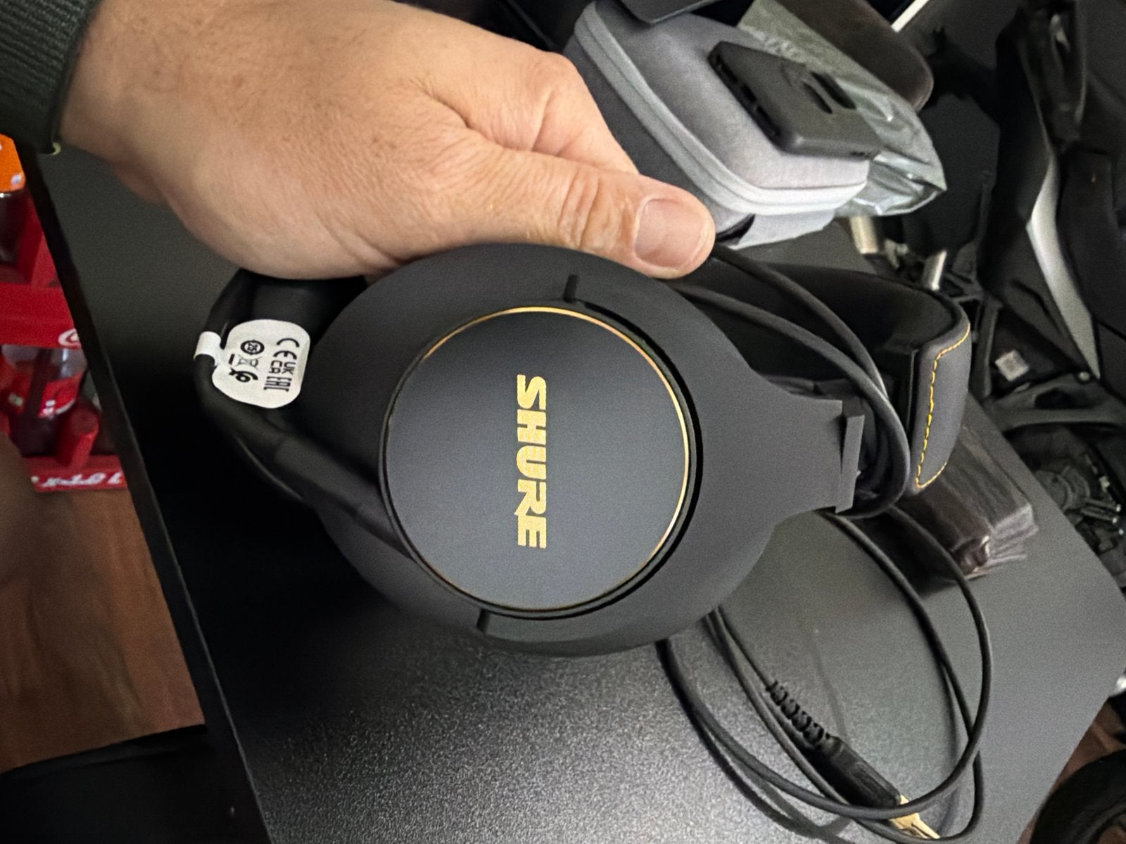 Shure Over-ear Koptelefoon - Zwart met gouden accenten, Shuere, Shure, Shure, Ophalen of Verzenden