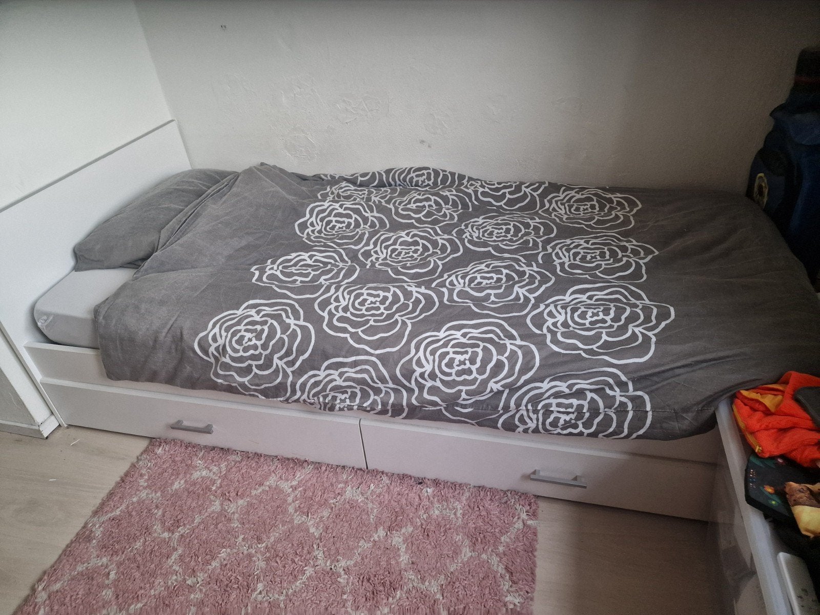 mooie tienerkamer, Ophalen, 90 cm, Eenpersoons, Wit