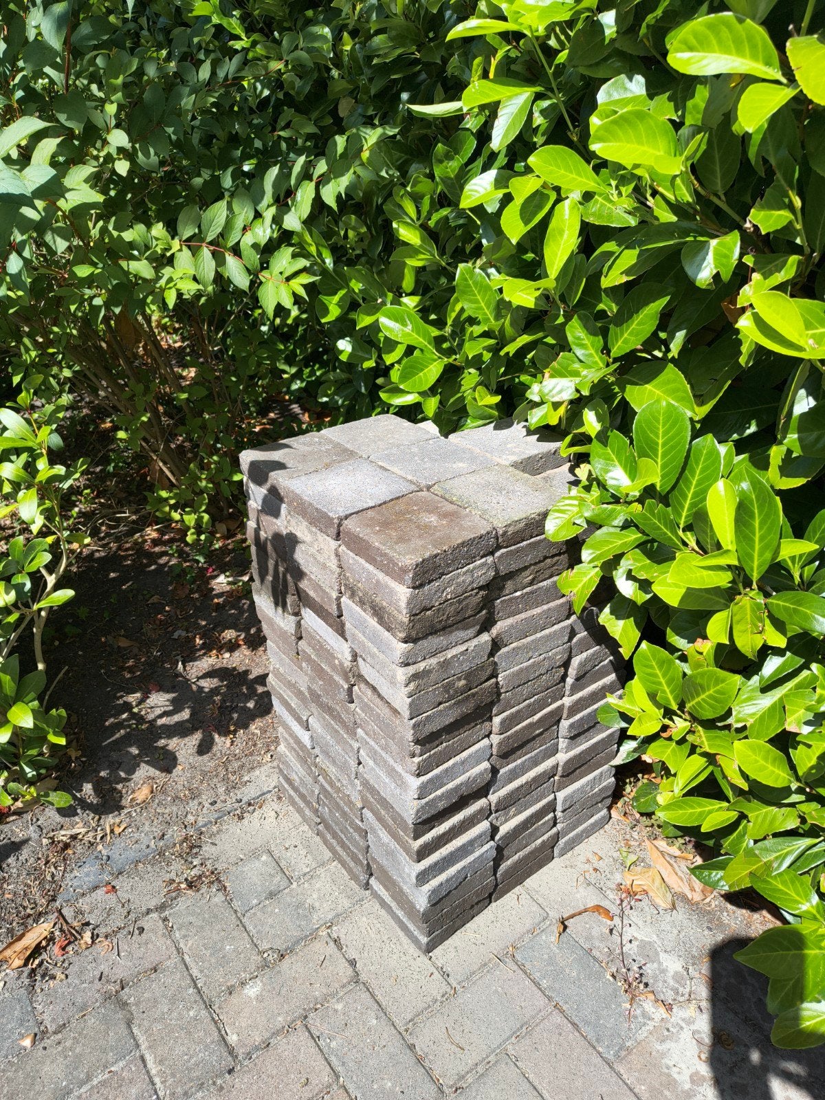 160 Gebruikte betontegels 15x15x4cm, Ophalen, Gebruikt, Minder dan 5 m², Beton