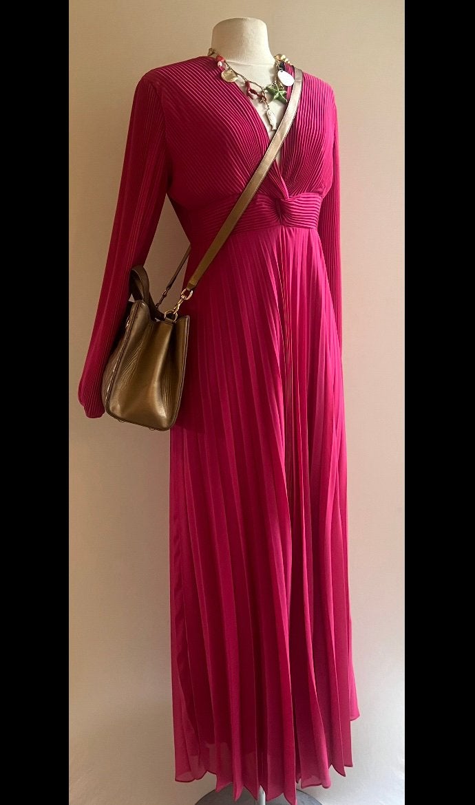 Maxi jurk fuchsia roze maat 38, Kleding | Dames, Maat 38/40 (M), Verzenden, Zo goed als nieuw, Roze