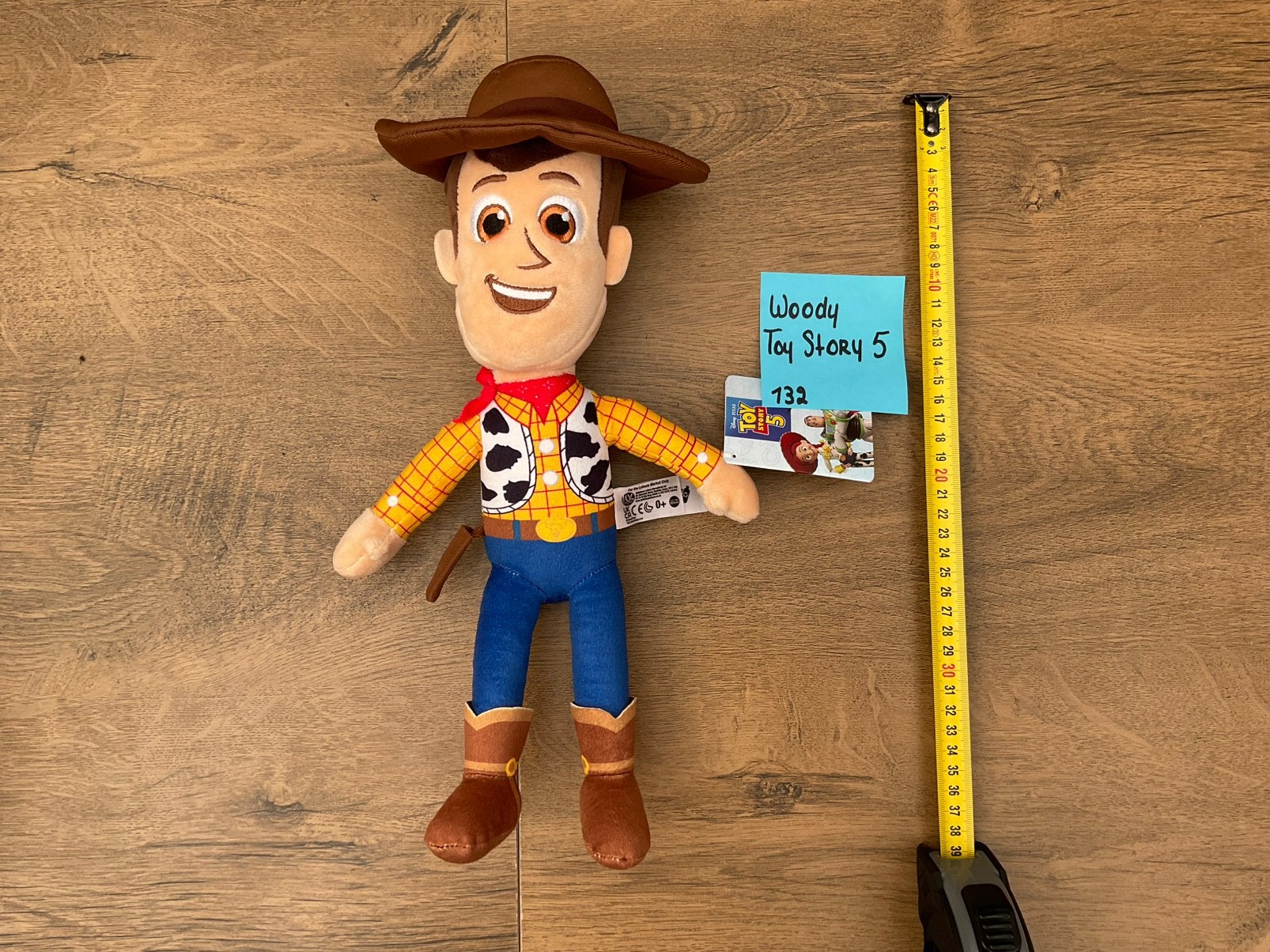 Nieuwe Disney Toy Story Andy of Woody 35/40cm met kaartje, Ophalen, Overige figuren, Nieuw, Knuffel