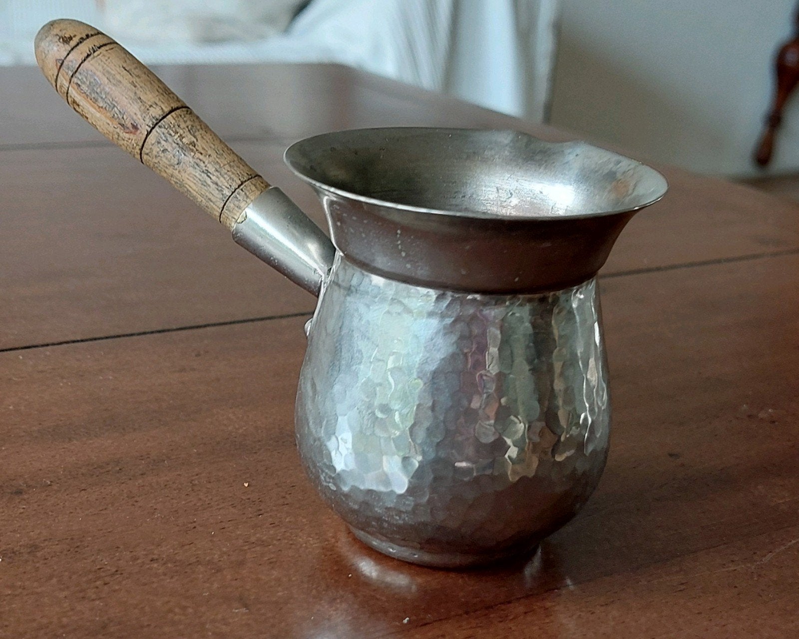 Vintage gehamerde koperen Turkse koffiepot, Ophalen of Verzenden