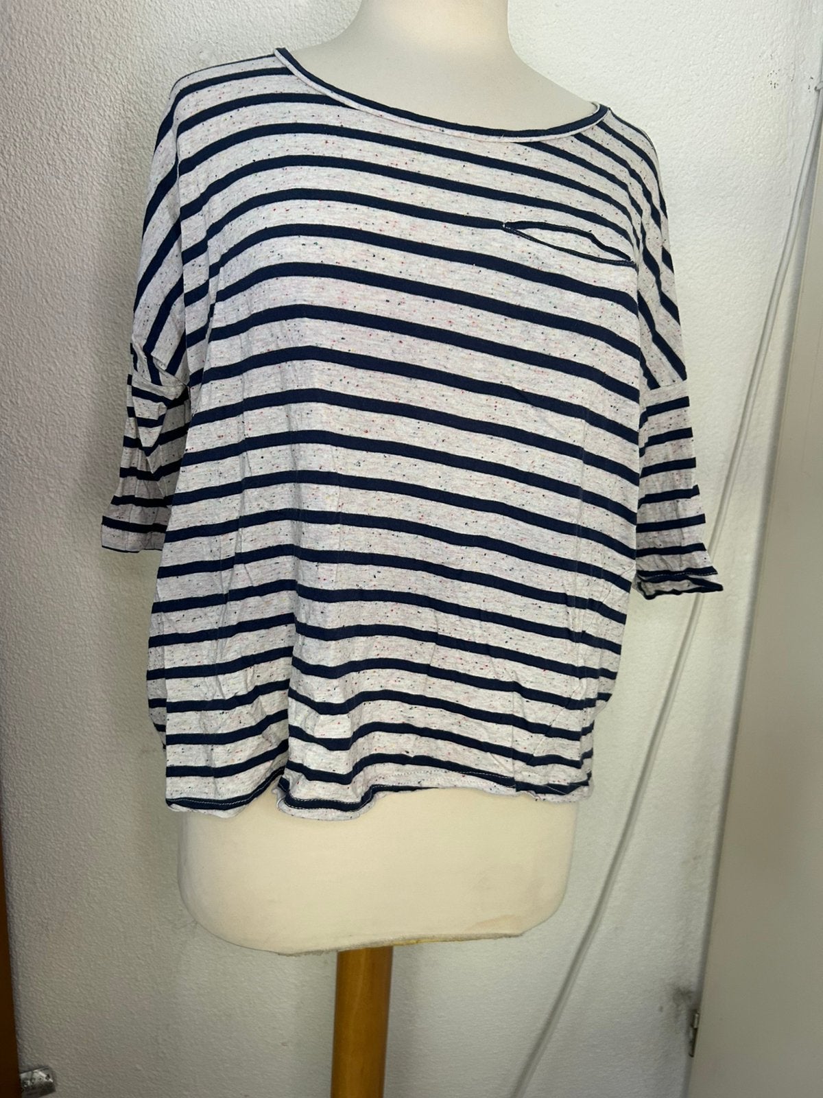 Gestreept dames t-shirt | Ichi | maat S/36 | als nieuw, Blauw, Ophalen of Verzenden, Zo goed als nieuw, Korte mouw