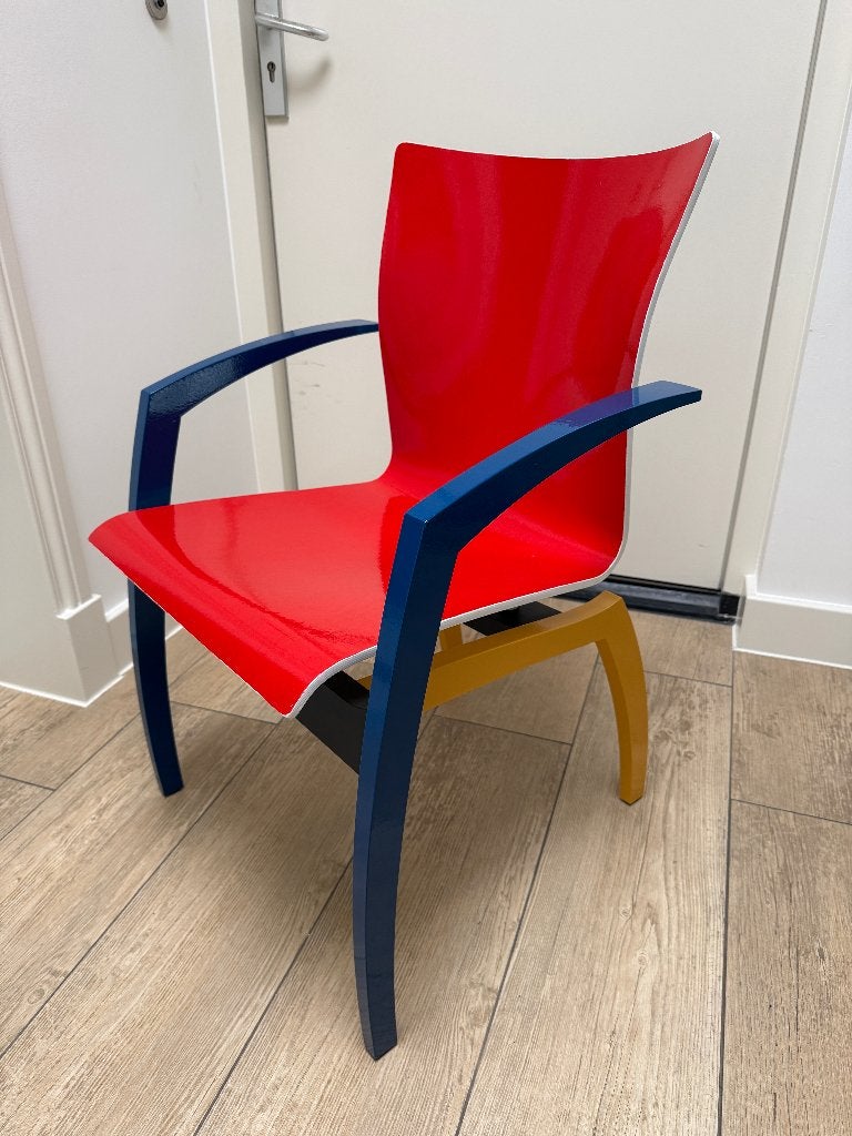 Leolux Camarilla eetkamerstoel “Mondriaan” geïnspireerd, Huis en Inrichting, Stoelen, Ophalen, Overige kleuren, Leolux Mondriaan Dutch Design