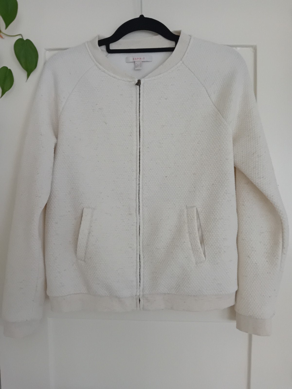 Esprit baseball vest crème gemêleerd maat Medium, Maat 38/40 (M), Beige, Ophalen of Verzenden, Zo goed als nieuw