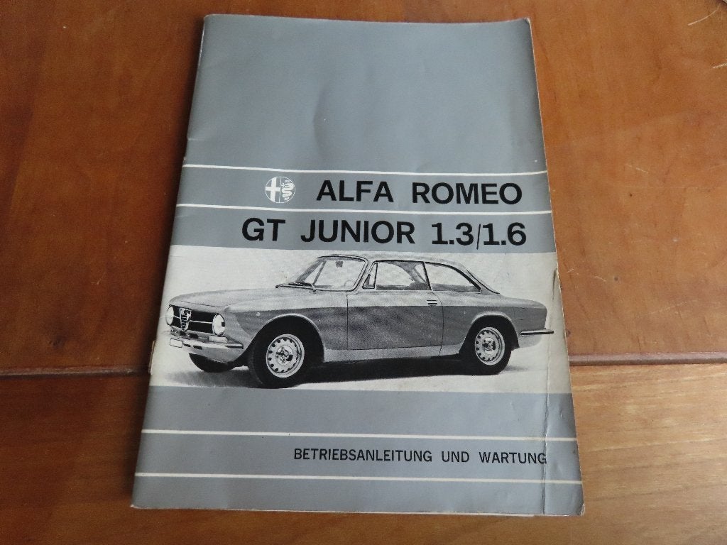 Instructieboek Alfa Romeo GT Junior 1.3, 1.6 1974-1976 Duits, Ophalen of Verzenden
