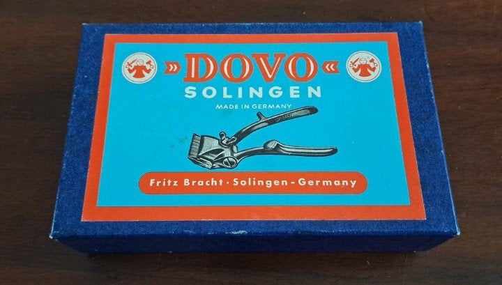 Vintage Dovo Solingen handmatige tondeuse in originele doos, Ophalen, Nieuw, Tondeuse