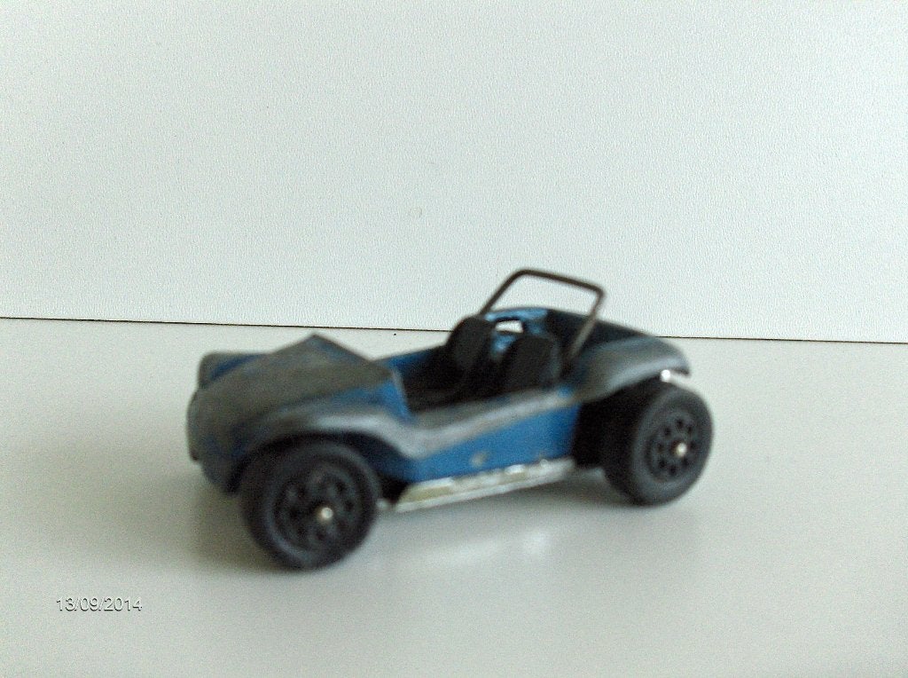 Gp beach buggy, corgi toys 681 whizzwheels , blauw 69mm, Ophalen of Verzenden, Gebruikt, Auto