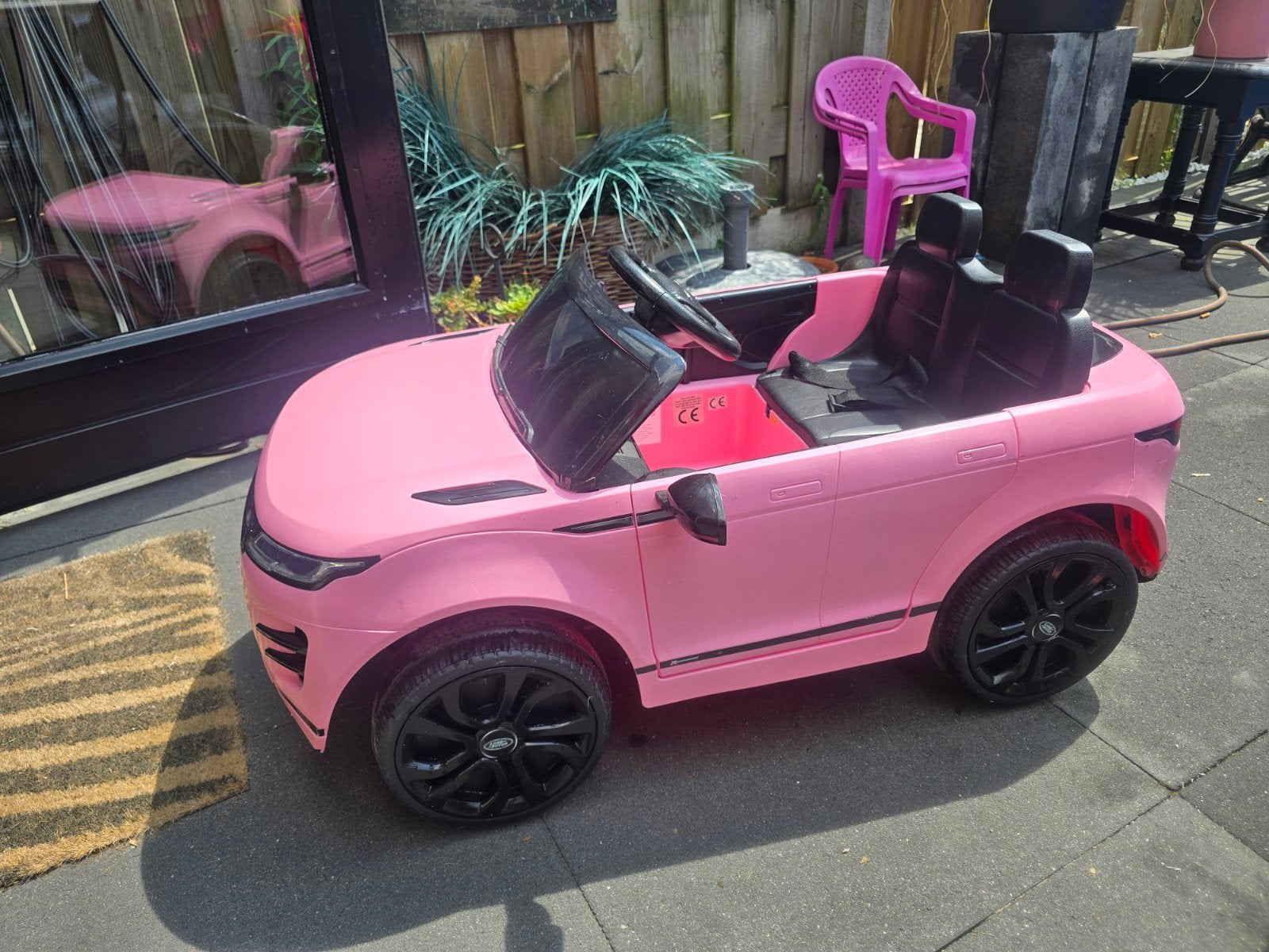 Roze Range Rover elektrische kinderauto - 2 zitplaatsen, Ophalen, Gebruikt
