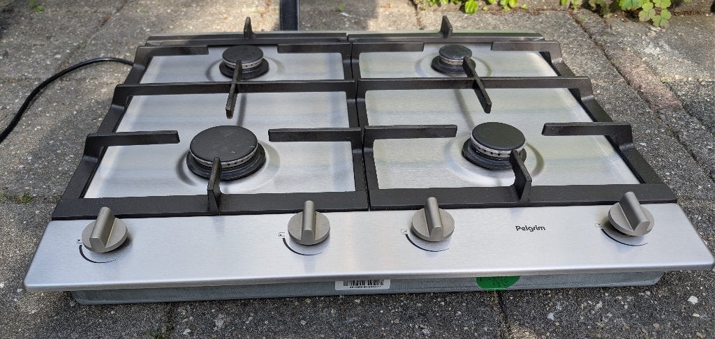 Pelgrim gasstel inbouw, Ophalen, Gebruikt, 4 kookzones, Inbouw