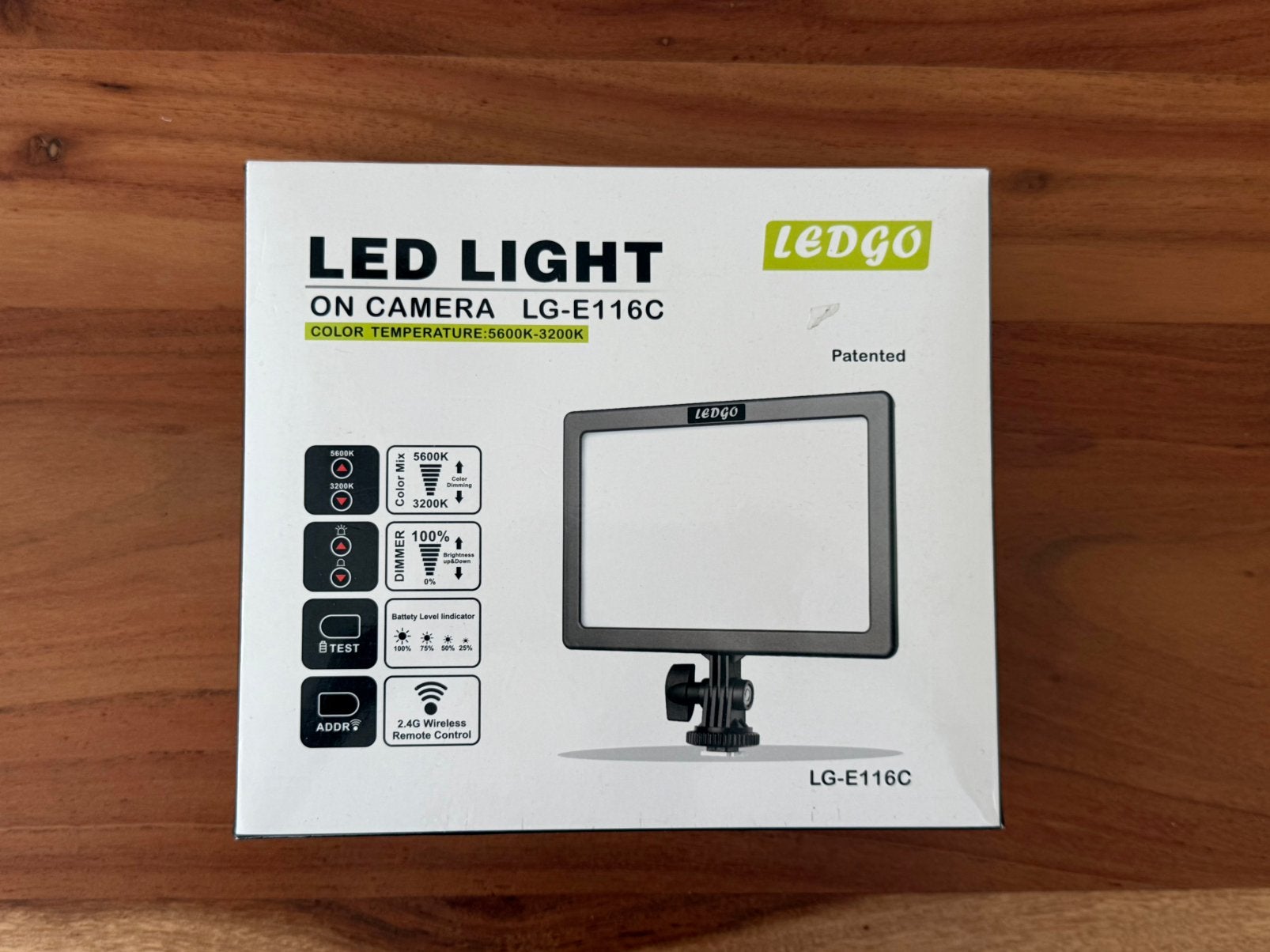 Ledgo LG-E116C Bi-Color LED videolamp - met tas & doos, Flitser, Ophalen of Verzenden, Zo goed als nieuw