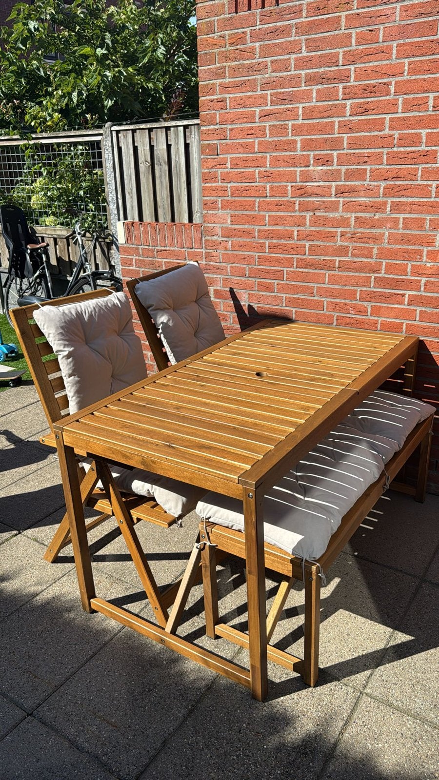 Ikea NÄMMARÖ Eettafel - Perfect voor buiten!, Ophalen, Gebruikt, Rechthoekig, Hout