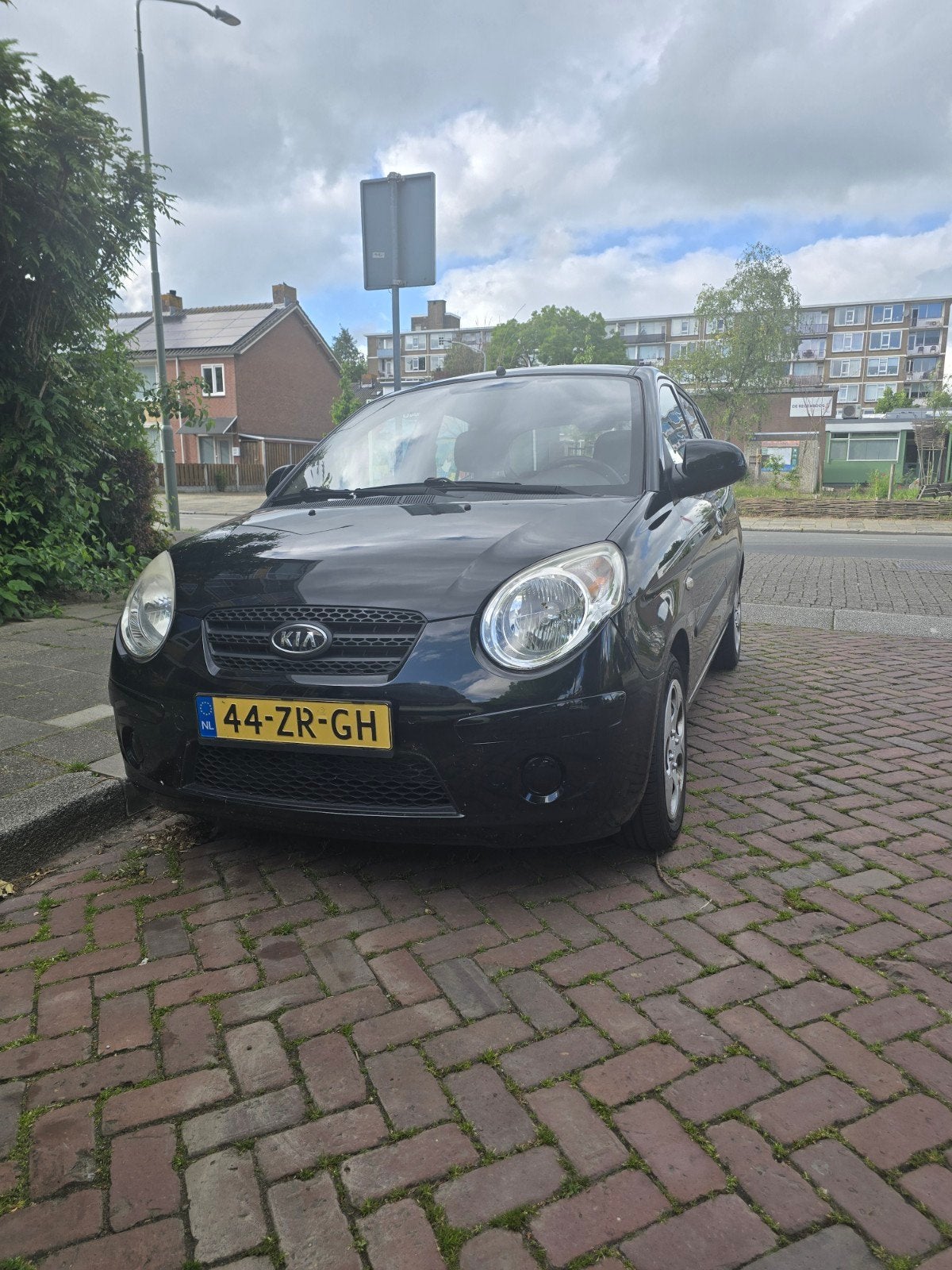 Kia Picanto 1.0 2008 Zwart met AIRCO, Auto's, Kia, Particulier, Picanto, Benzine, B, Hatchback, Handgeschakeld, Origineel Nederlands