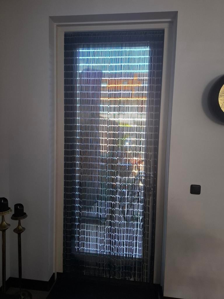 Vliegengordijn hulzen Antraciet, Gebruikt, 200 cm of meer, Grijs, 50 tot 100 cm