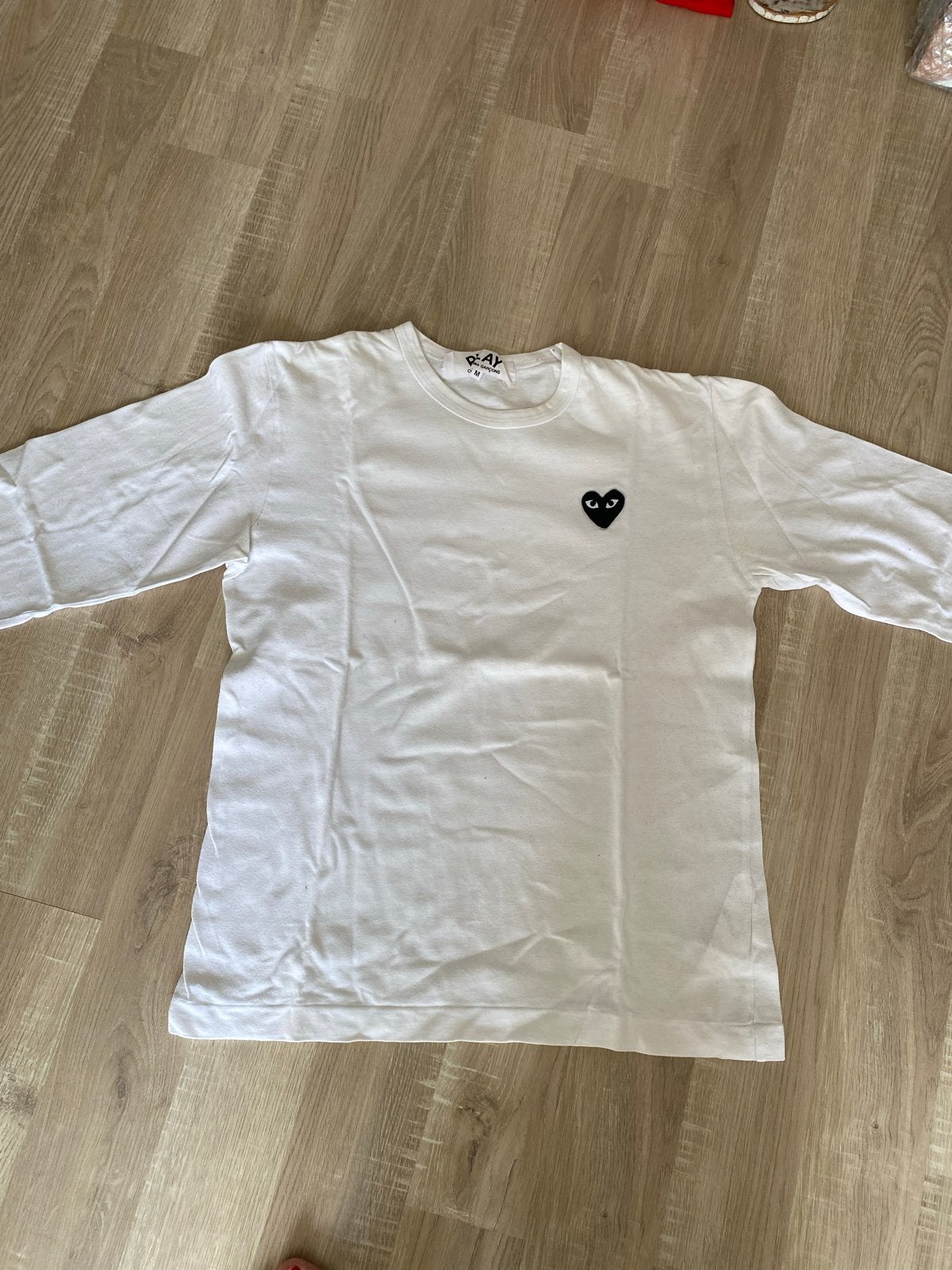 Comme des Garçons PLAY T-shirt met lange mouwen - Maat M, Ophalen of Verzenden, Zo goed als nieuw, Wit