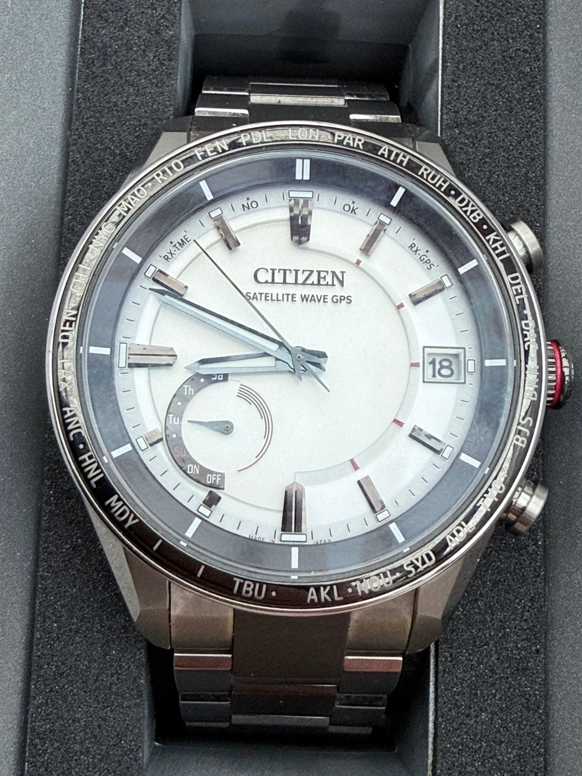Te koop nieuwe Citizen Sattelite wave gps., Staal, Staal, Nieuw, Ophalen of Verzenden