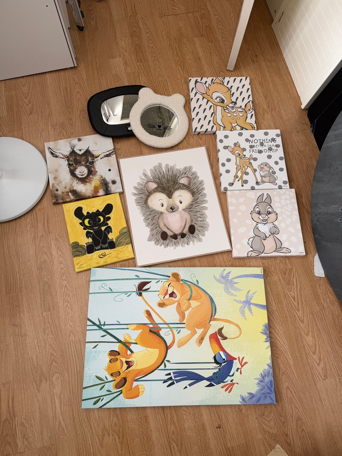 Disney kinder schilderijen / wanddecoratie – set, Ophalen, Zo goed als nieuw