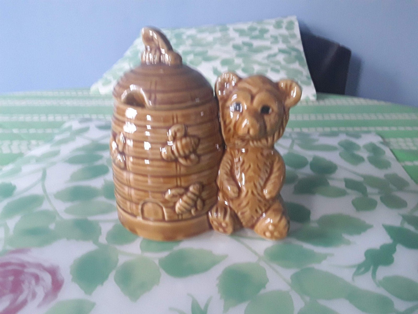 Honingpotje met beertje., Ophalen of Verzenden, Zo goed als nieuw, Natuurlijk materiaal