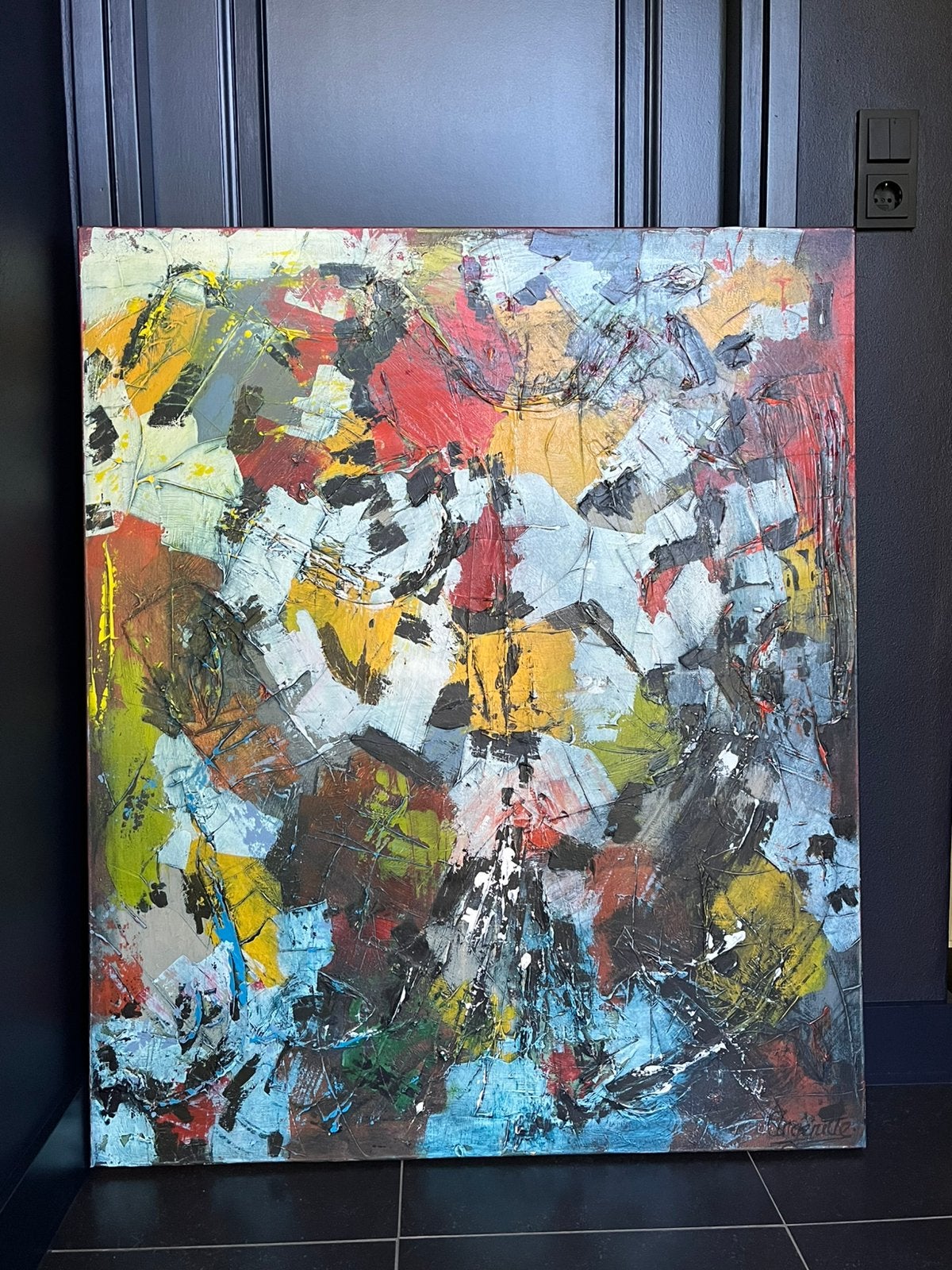 Schilderij 120cm hoog 100cm breed, Antiek en Kunst, Ophalen