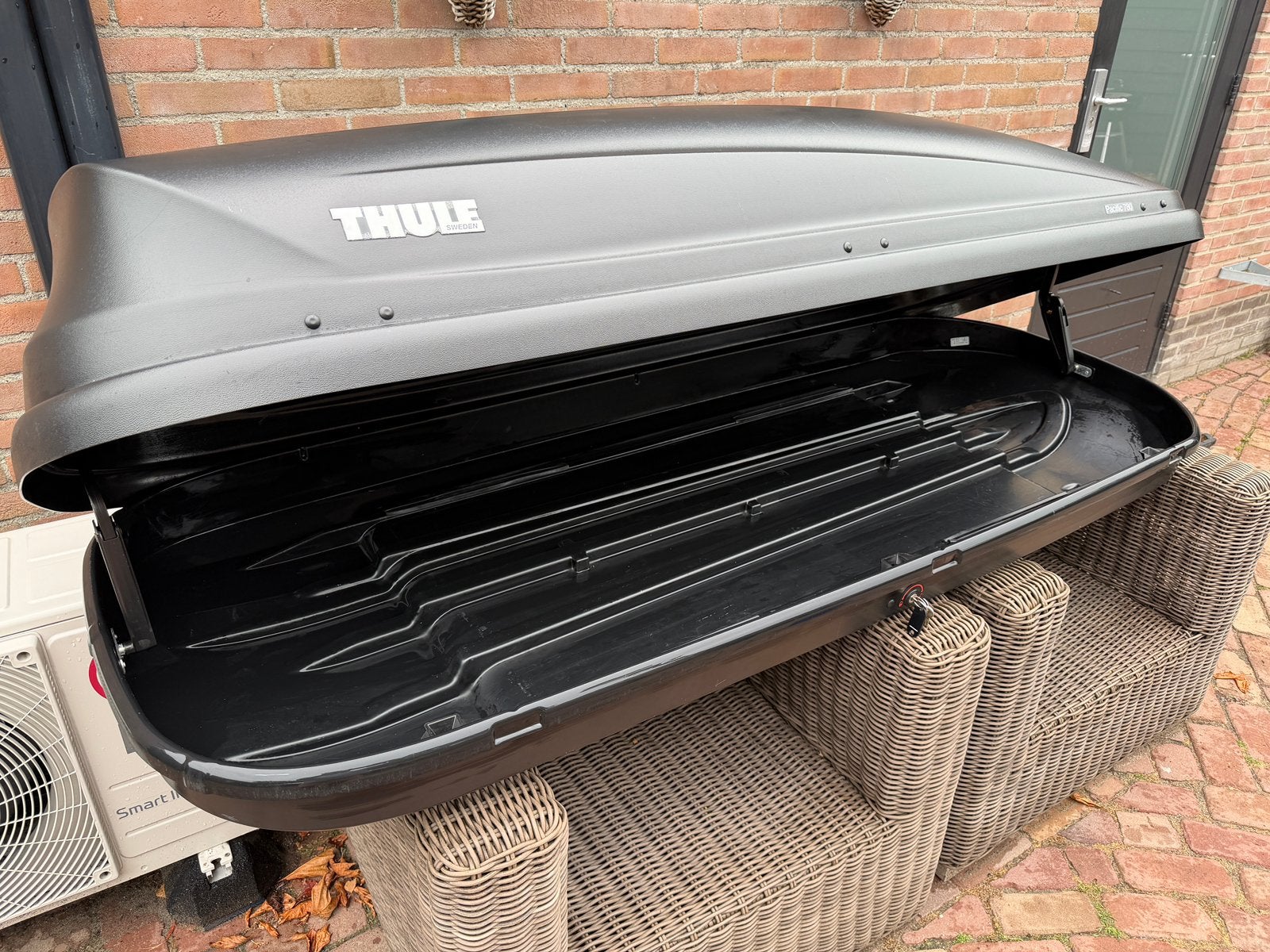 Thule complete dakkofferset + dragers aangeboden, Auto diversen, Ophalen, Gebruikt