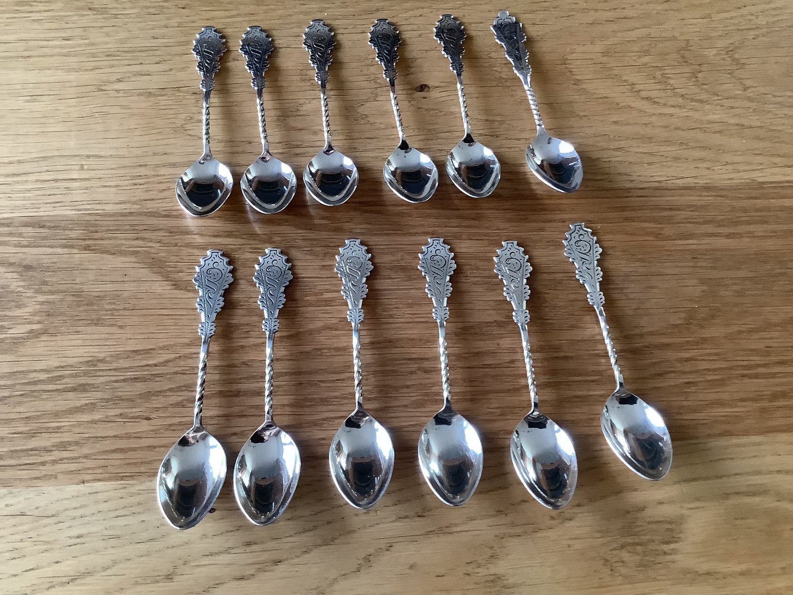 Set van 12 biedemeijer lepeltjes als nieuw, Ophalen of Verzenden
