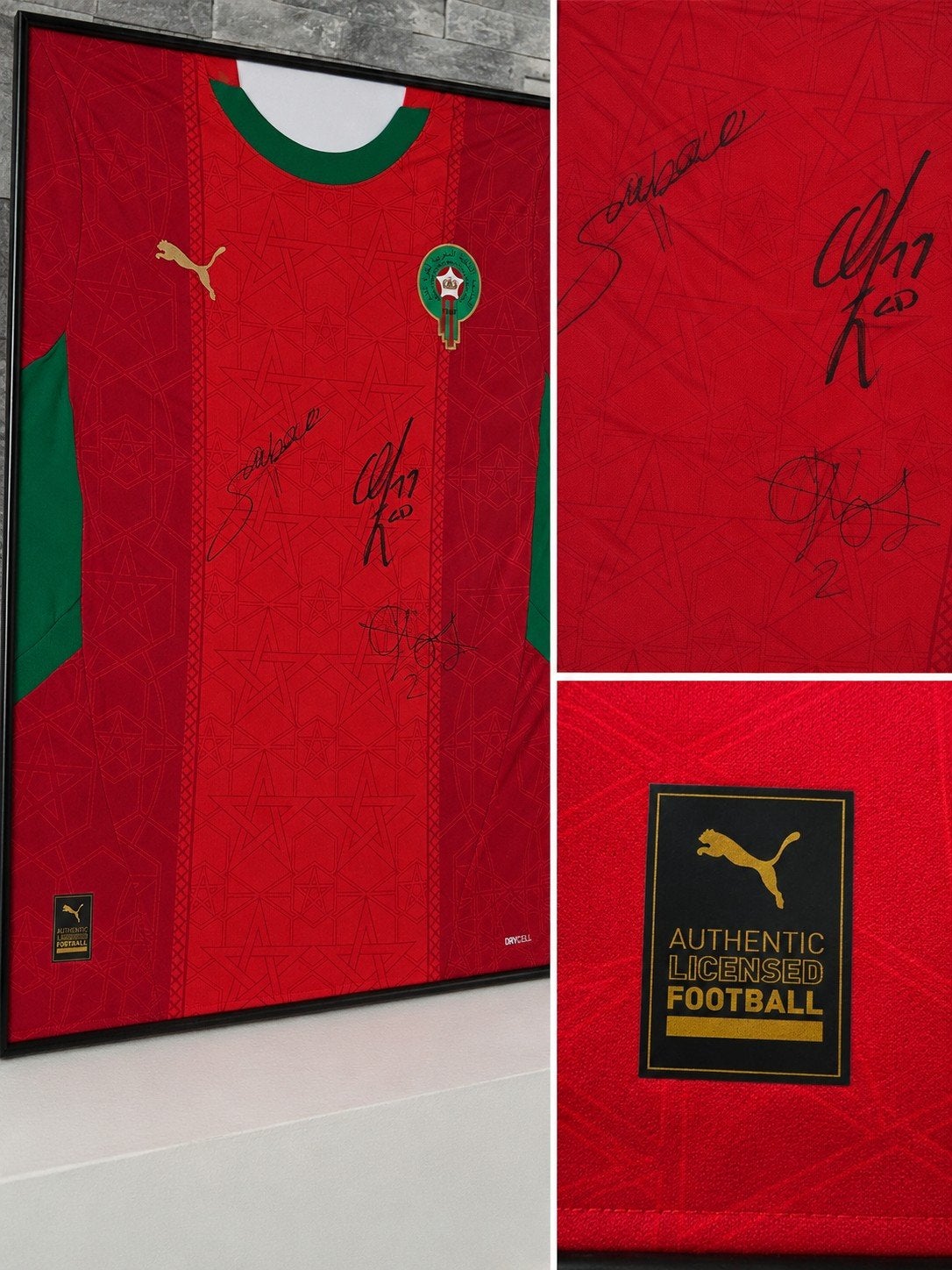 Gesigneerd Marokko shirt ingelijst - Ismael Saibari, Verzamelen, Sportartikelen en Voetbal, Ophalen of Verzenden, Zo goed als nieuw