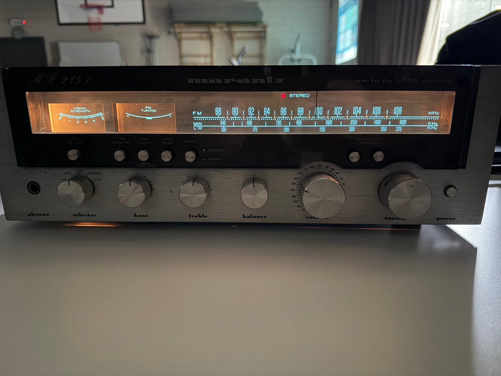 Marantz MR 215L vintage stereo receiver houtfineer, topstaat, Ophalen of Verzenden, Zo goed als nieuw, Minder dan 60 watt, Marantz