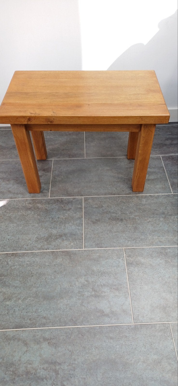 Klassieke eiken bijzettafel - 45x65x40 cm, Ophalen, Minder dan 45 cm, Gebruikt, Klassiek